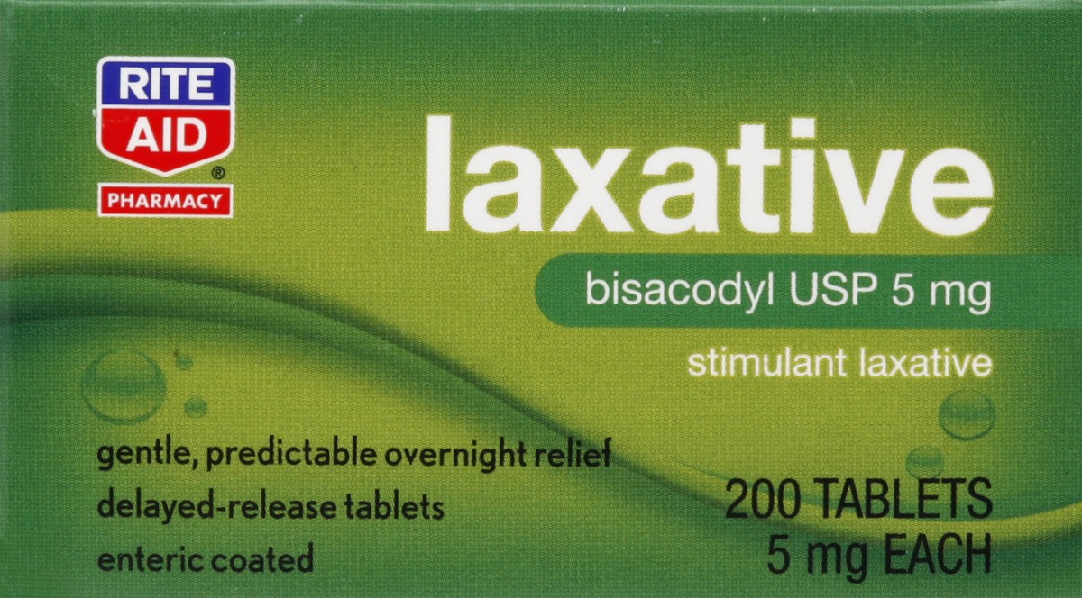 slide 2 of 5, Rite Aid Ra Laxative Bisacodyl Tb, 200 ct