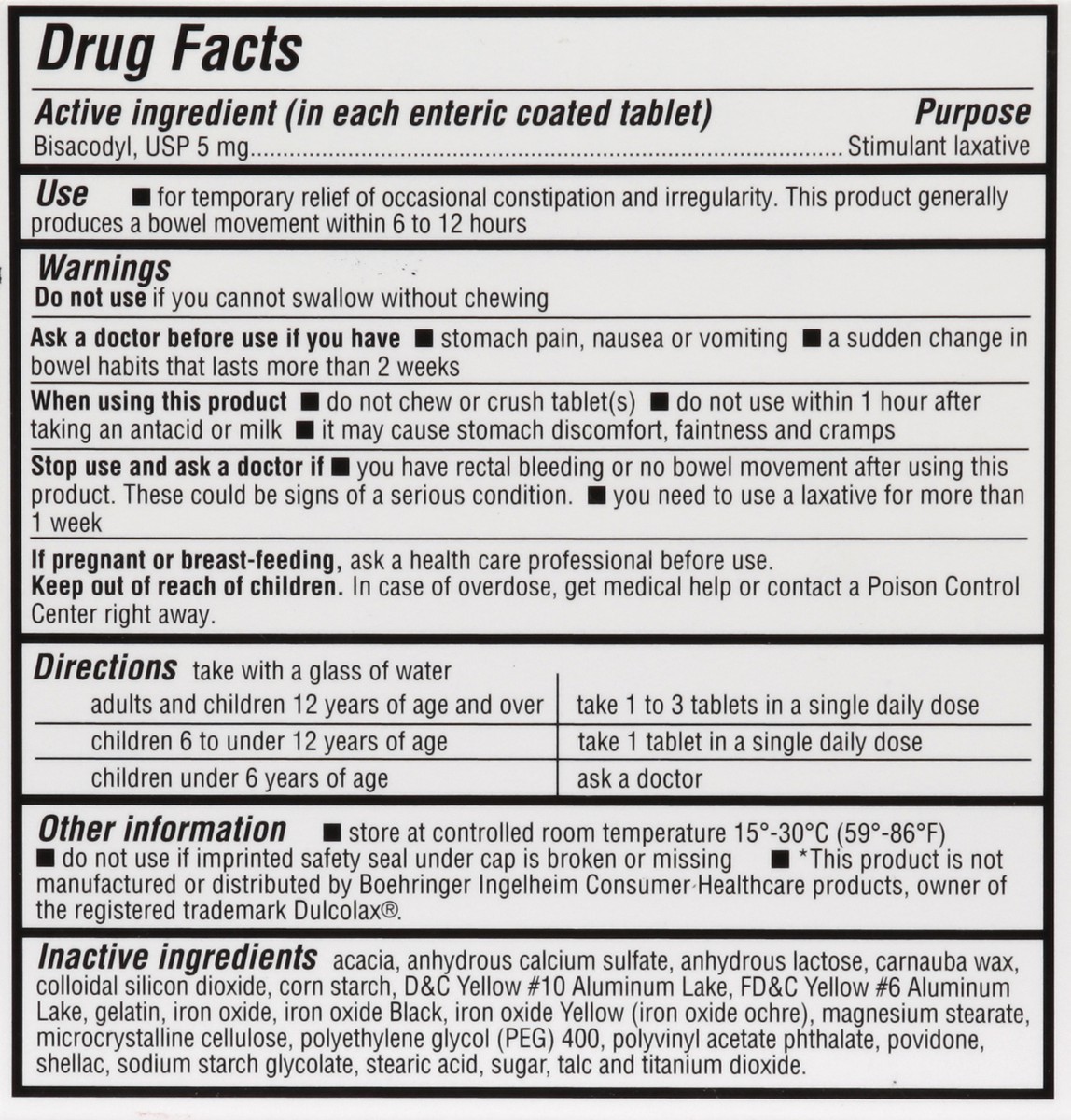 slide 5 of 5, Rite Aid Ra Laxative Bisacodyl Tb, 200 ct