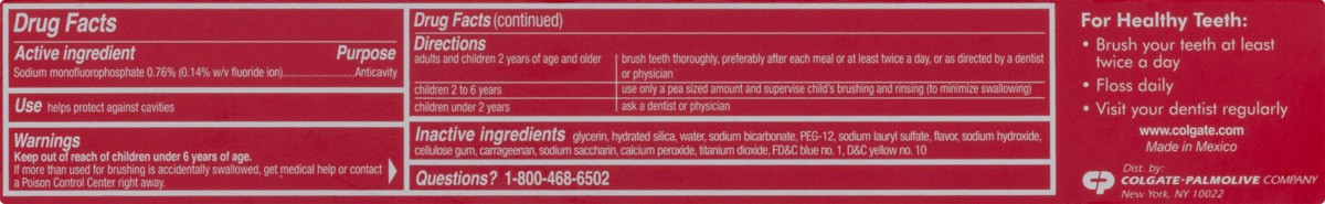 slide 6 of 9, Colgate Baking Soda & Peroxide Whitening Toothpaste, Fluoride, Frosty Mint Stripe, Gel, 6.4 oz