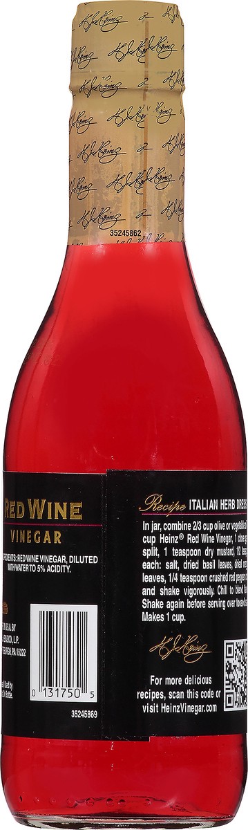 slide 5 of 7, Heinz Gourmet Red Wine Vinegar, 12 fl oz Bottle, 12 fl oz