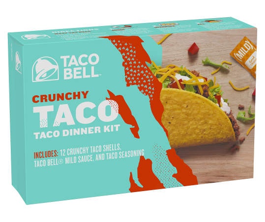 slide 1 of 1, Taco Bell Crunchy Taco Dinner Kit, 8.85 oz