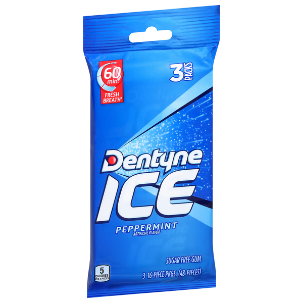 slide 1 of 1, Dentyne Gum, Sugar Free, Peppermint- 16 ct, 16 ct