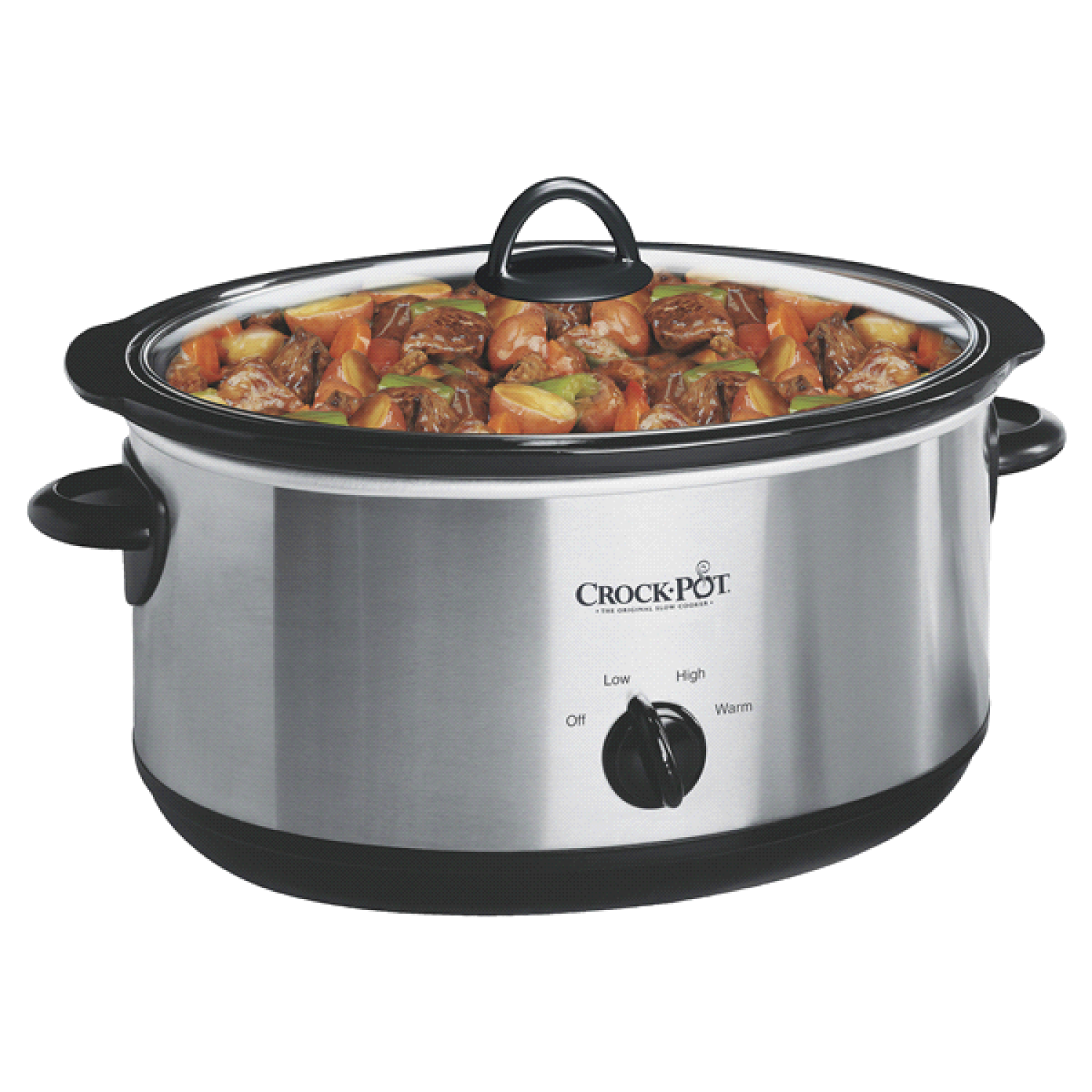 slide 1 of 3, Crock-Pot Classic Stainless Steel Slow Cooker Silver, 7 qt