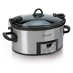 CROCK POT Crock-Pot 6 Quart Cook & Carry Programmable Slow Cooker With Digital Timer Stainless Steel