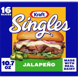 Kraft Singles Jalapeño Slices, 10.7 oz, 16 ct Pack