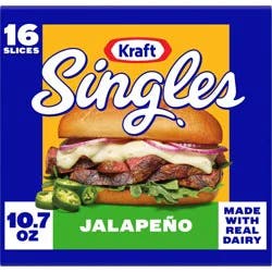 Kraft Singles Jalapeño Slices, 10.7 oz, 16 ct Pack