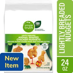 Simple Truth Animal Shaped Lightly Breaded Chicken Nuggets, 24 oz
