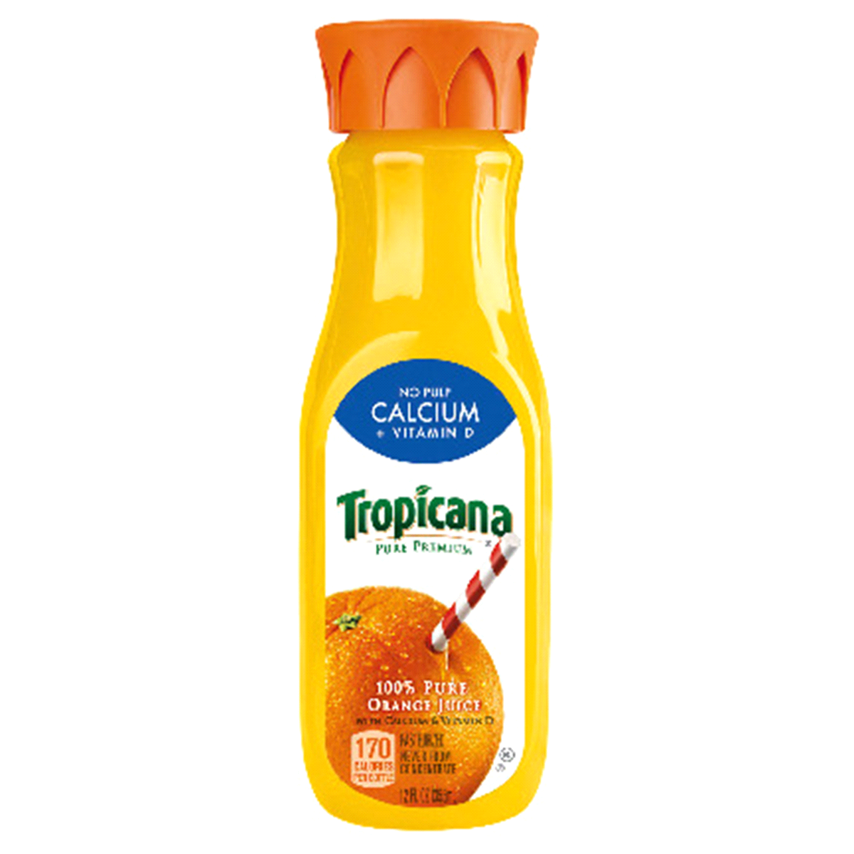 slide 1 of 4, Tropicana Pure Premium No Pulp Orange Juice with Calcium, 12 fl oz