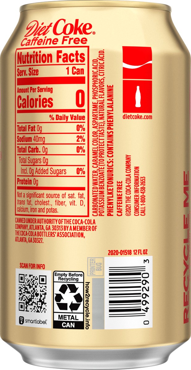 Diet Coke CaffeineFree Can, 12 fl oz 6 ct Shipt
