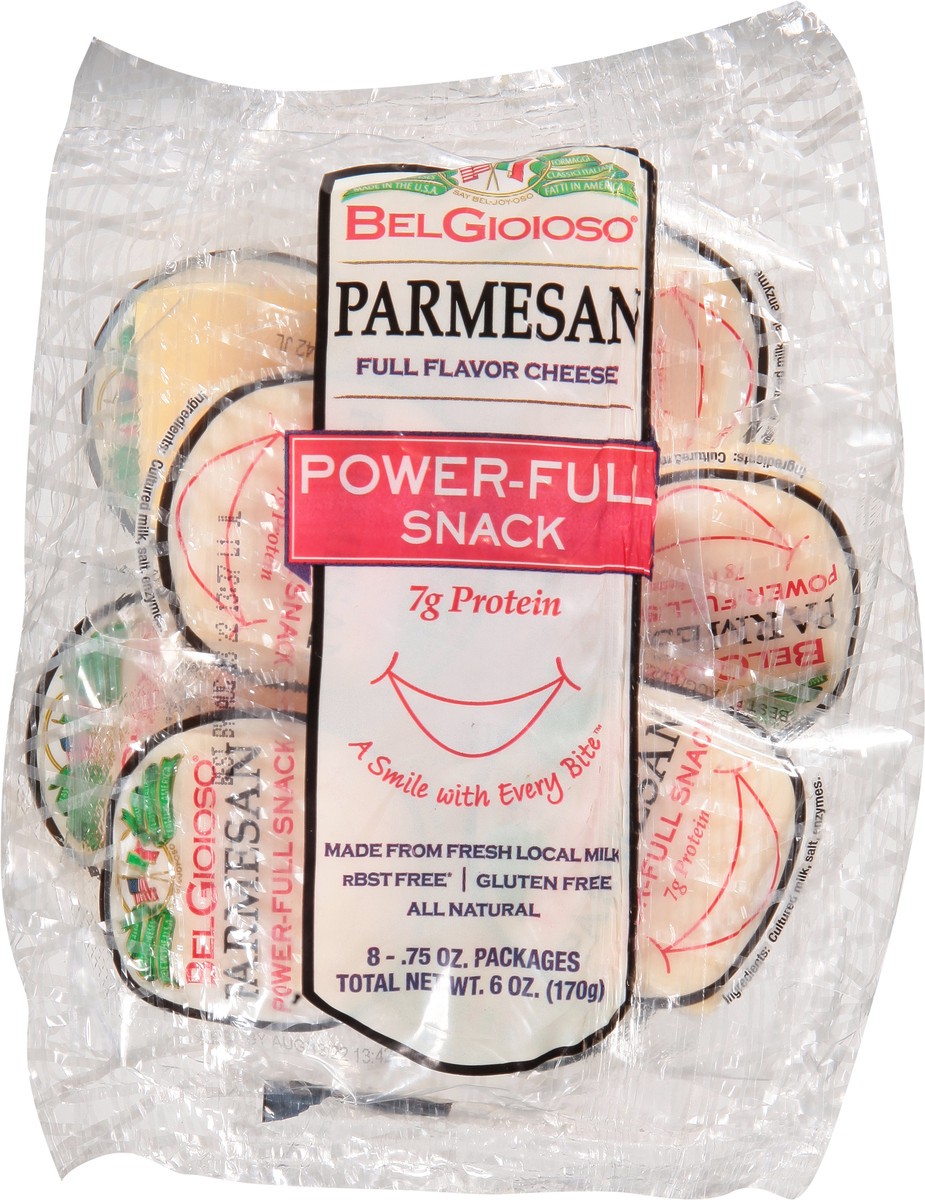 slide 6 of 14, BelGioioso Power-Full Snack Parmesan Cheese 8 - 0.75 oz Packs, 8 ct