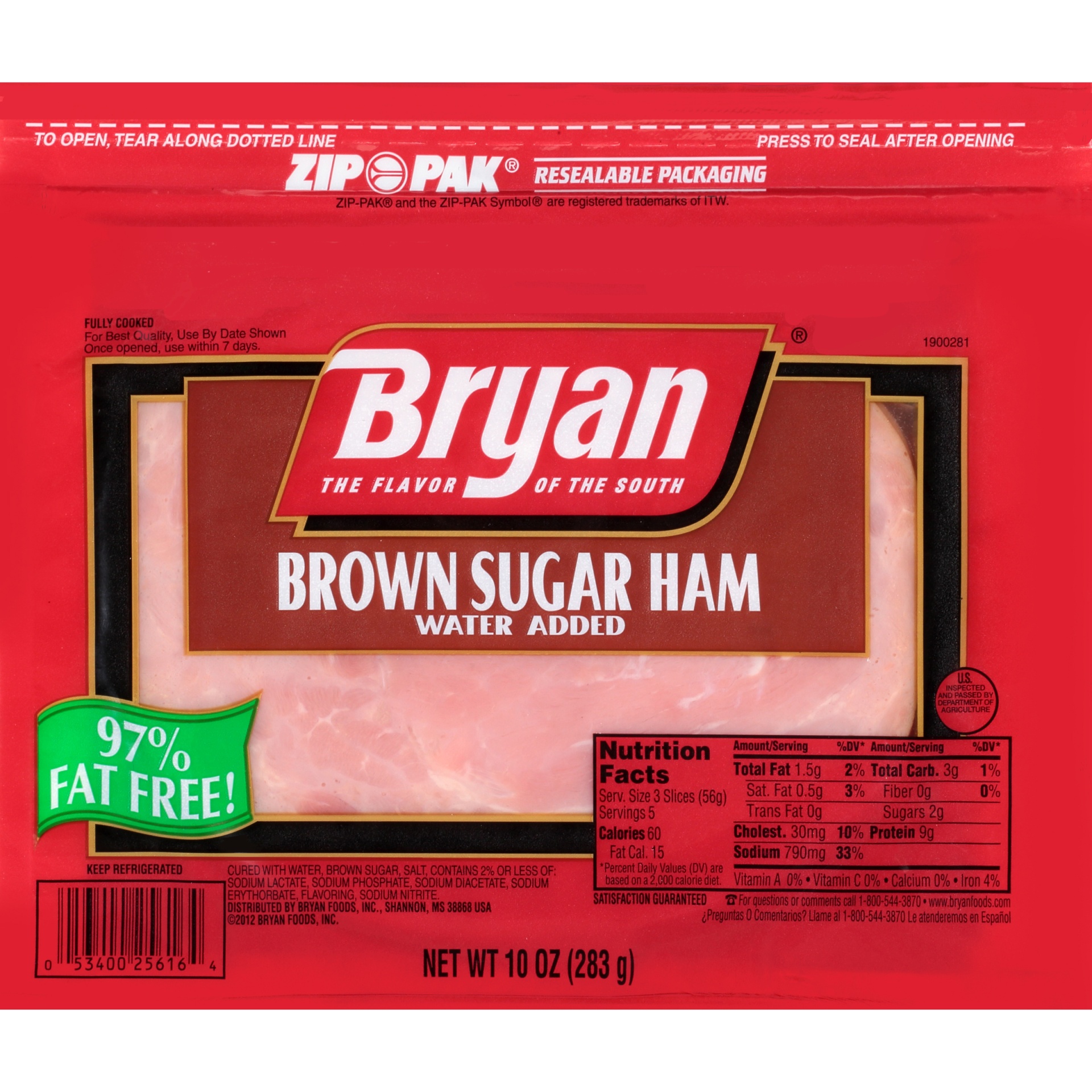 slide 1 of 1, Bryan Brown Sugar Ham, 10 oz