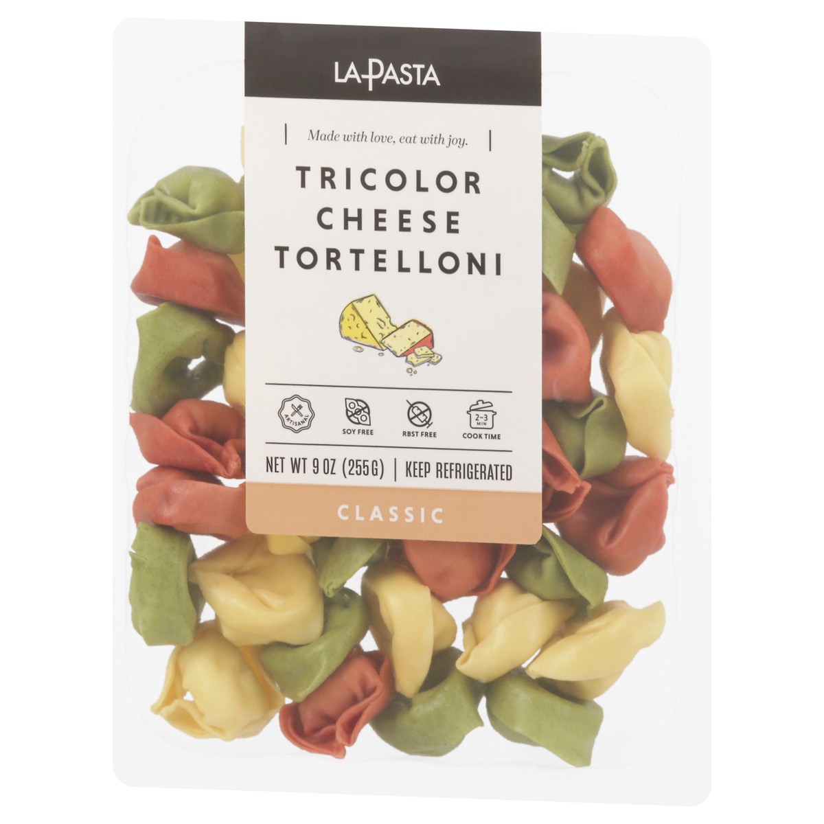 slide 6 of 14, La Pasta Classic Tricolor Cheese Tortelloni 9 oz, 9 oz