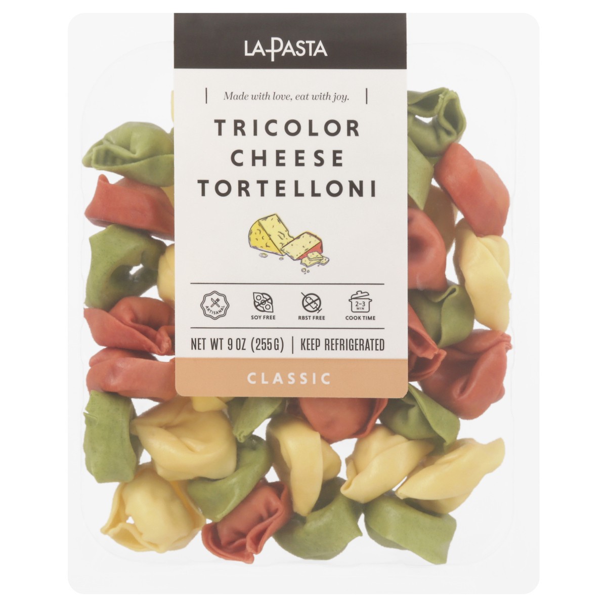 slide 11 of 14, La Pasta Classic Tricolor Cheese Tortelloni 9 oz, 9 oz