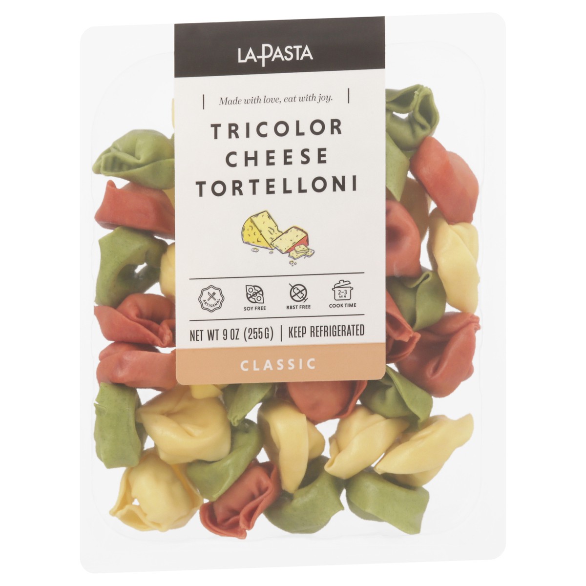 slide 8 of 14, La Pasta Classic Tricolor Cheese Tortelloni 9 oz, 9 oz