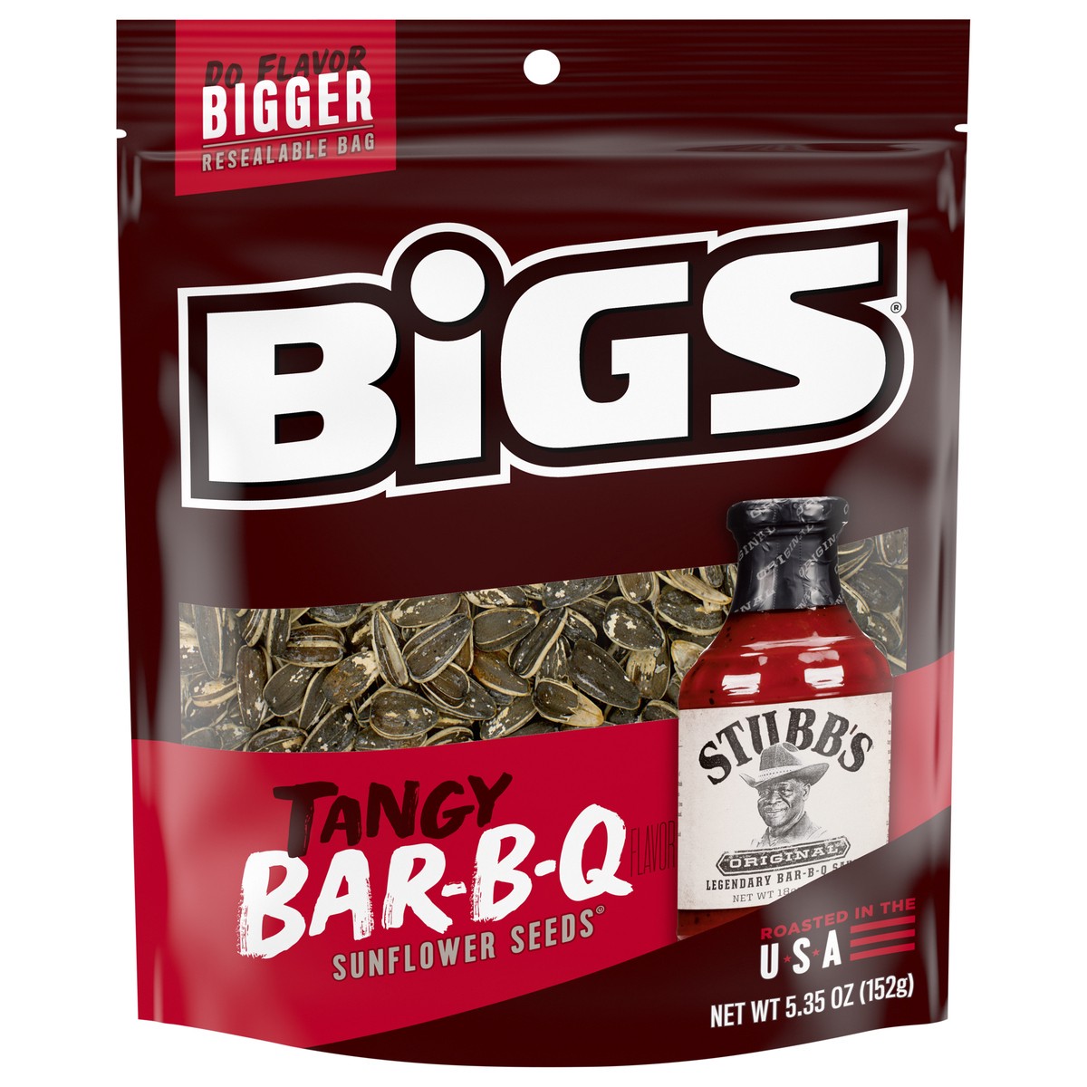 slide 1 of 5, BIGS Tangy Bar-B-Q Sunflower Seeds 5.35 oz, 5.35 oz