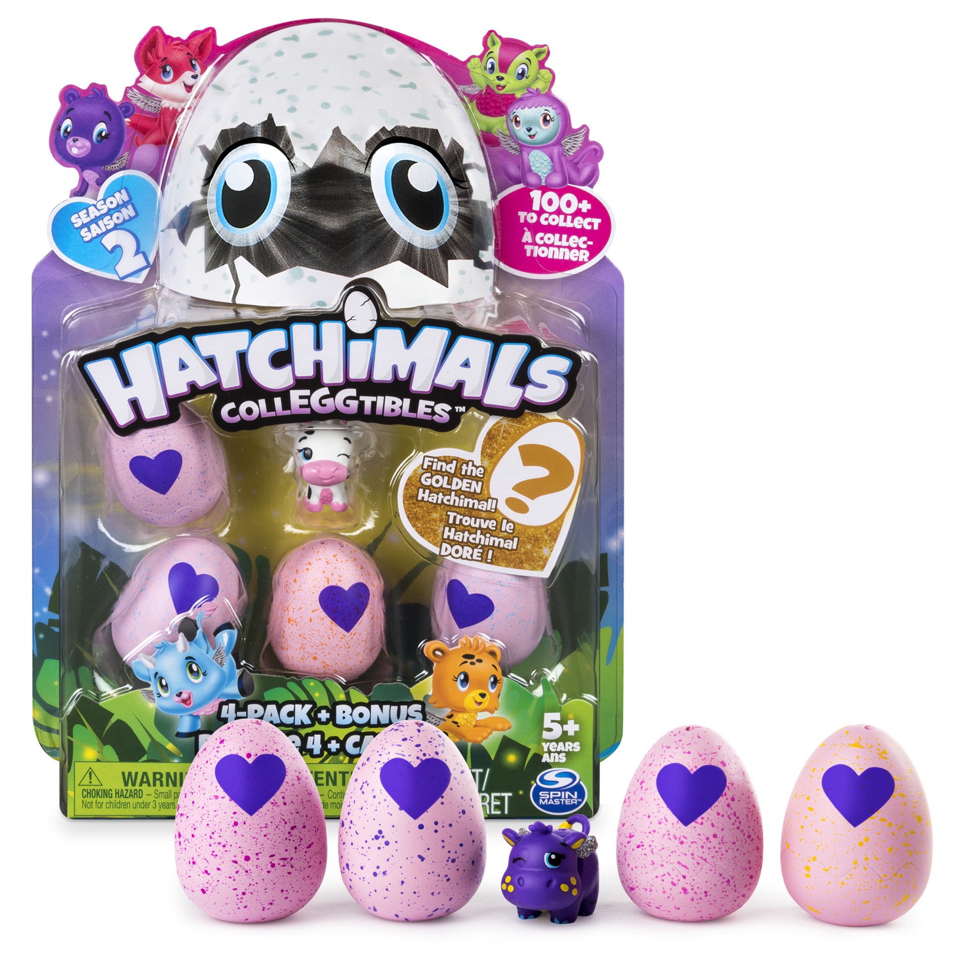 slide 1 of 5, Hatchimals CollEGGtibles Season 2, 4 Pack + Bonus (Styles & Colors May Vary) by Spin Master, 1 cnt