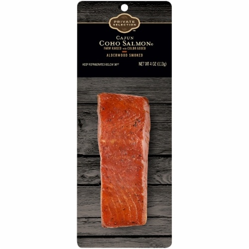 slide 1 of 1, Private Selection Cajun Coho Salmon - Alderwood Smoked, 4 oz