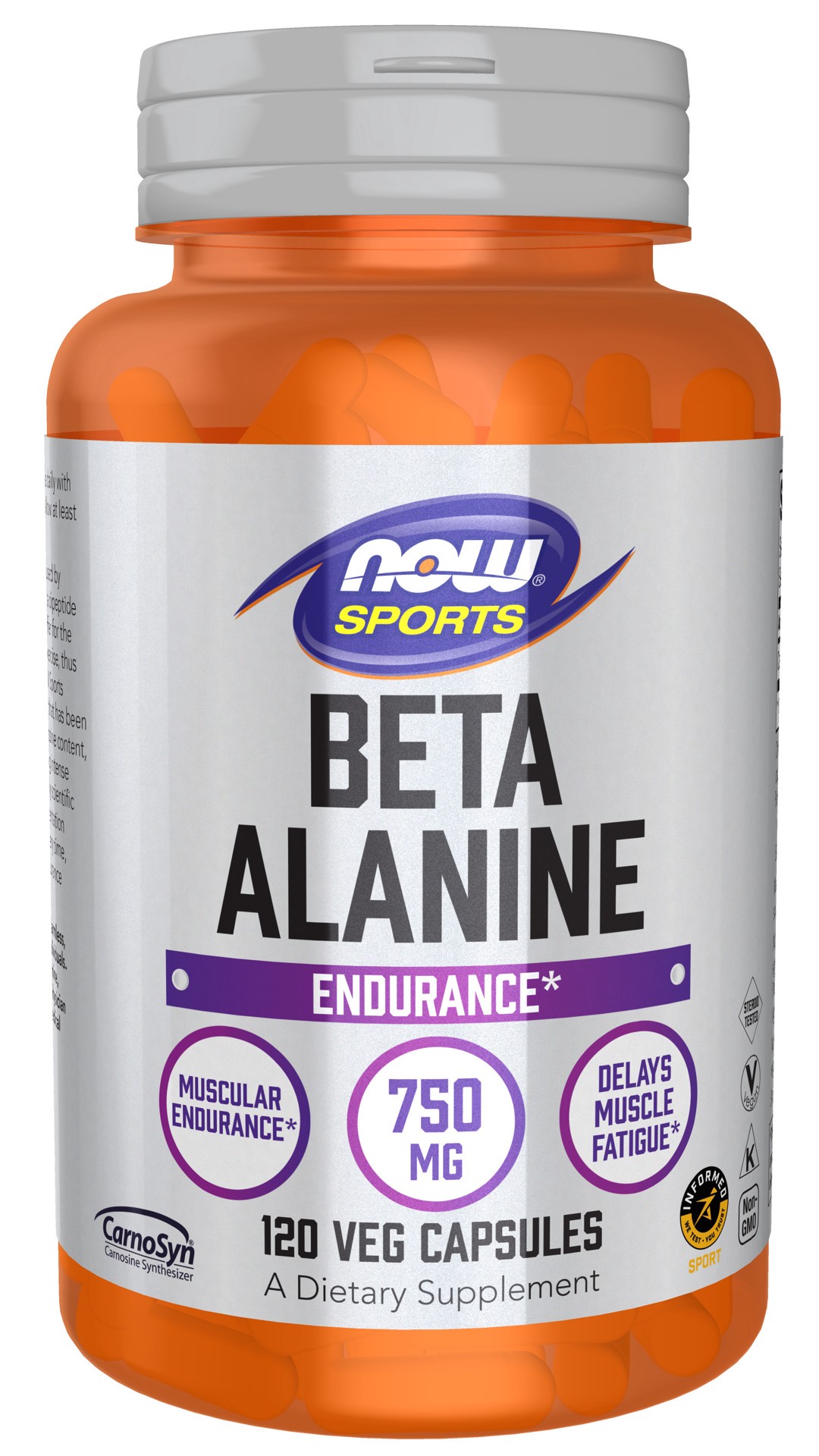 slide 1 of 5, NOW Sports Beta-Alanine 750 mg - 120 Veg Capsules, 120 ct