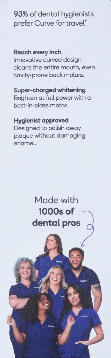 slide 8 of 9, Burst Matte Black Curve Sonic Toothbrush 1 ea, 1 ct