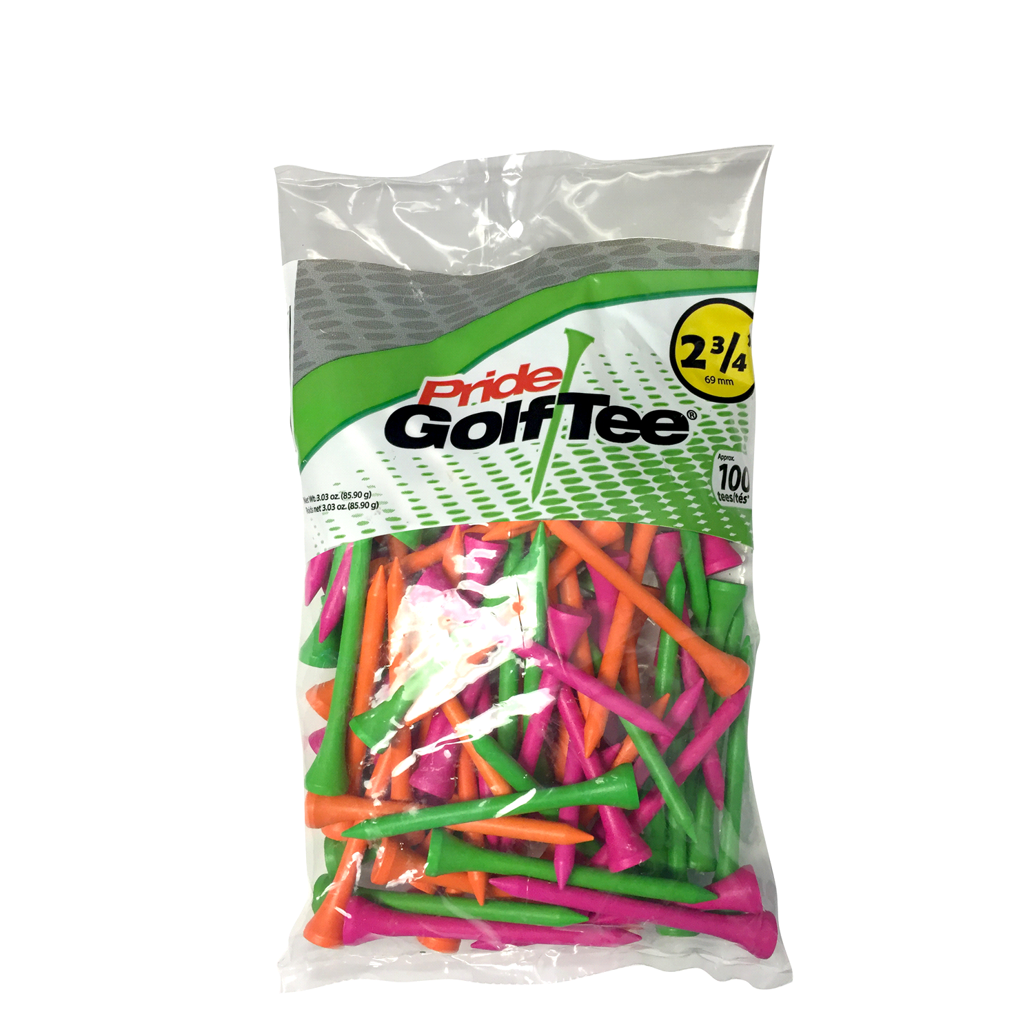 slide 1 of 3, Pride Golf Tees Citrus Mix, 50 ct; 2 3/4 in