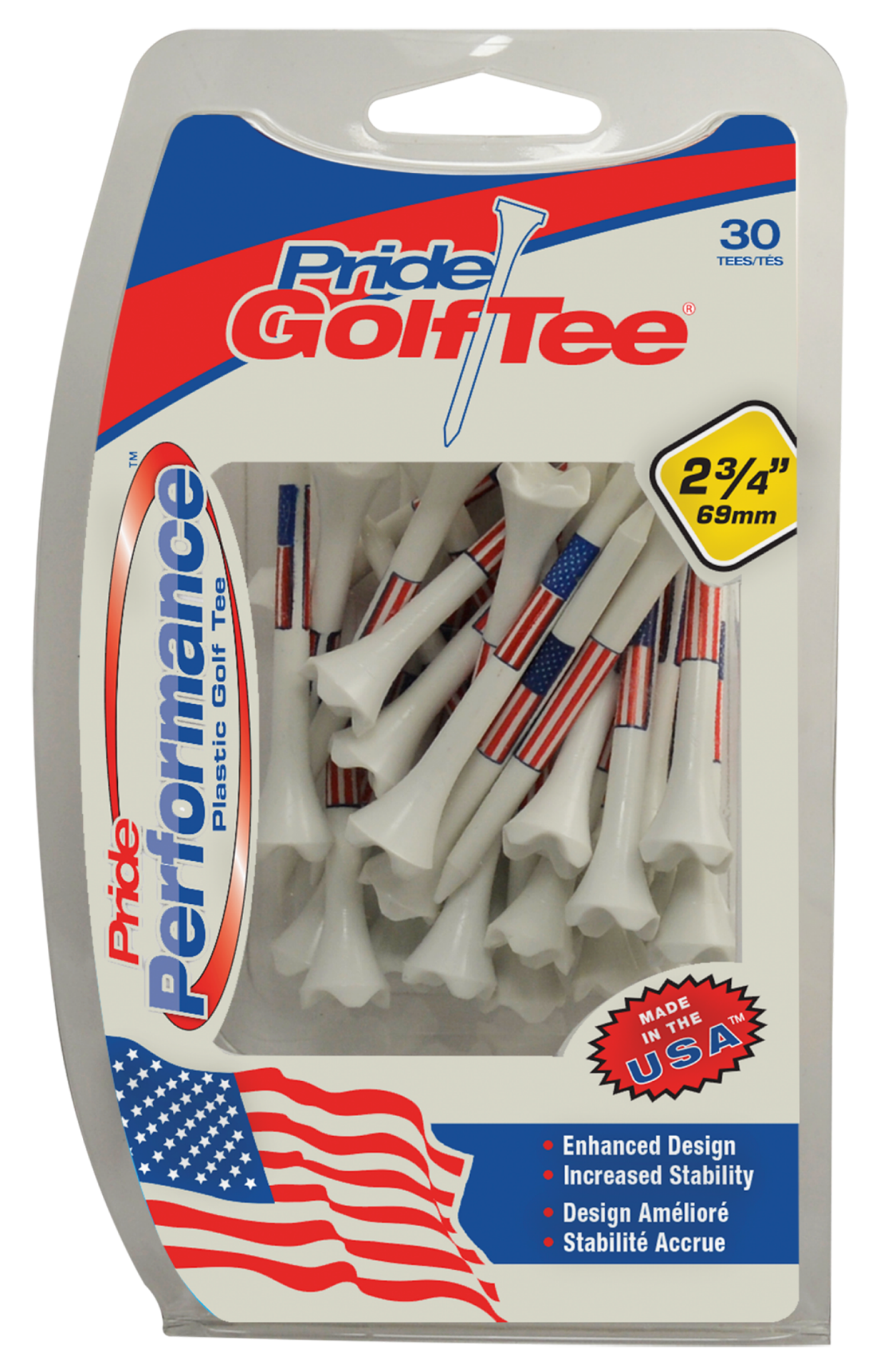 slide 5 of 5, Pridesports 2-3/4" Pride Performance Usa Flag 30Pk, 30 ct