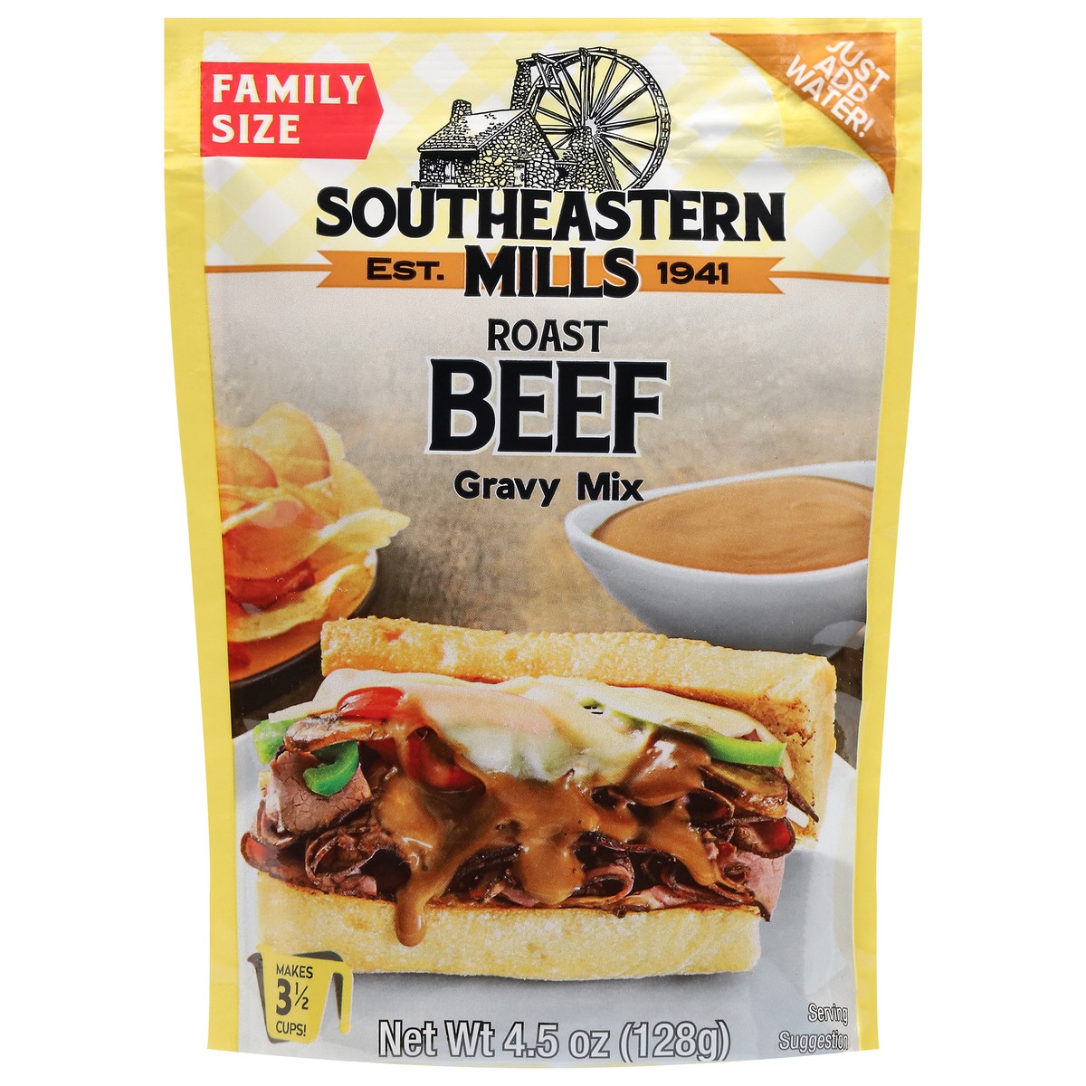 slide 1 of 3, Southeastern Mills Roast Beef Gravy Mix Family Size 4.5 oz, 4.5 oz