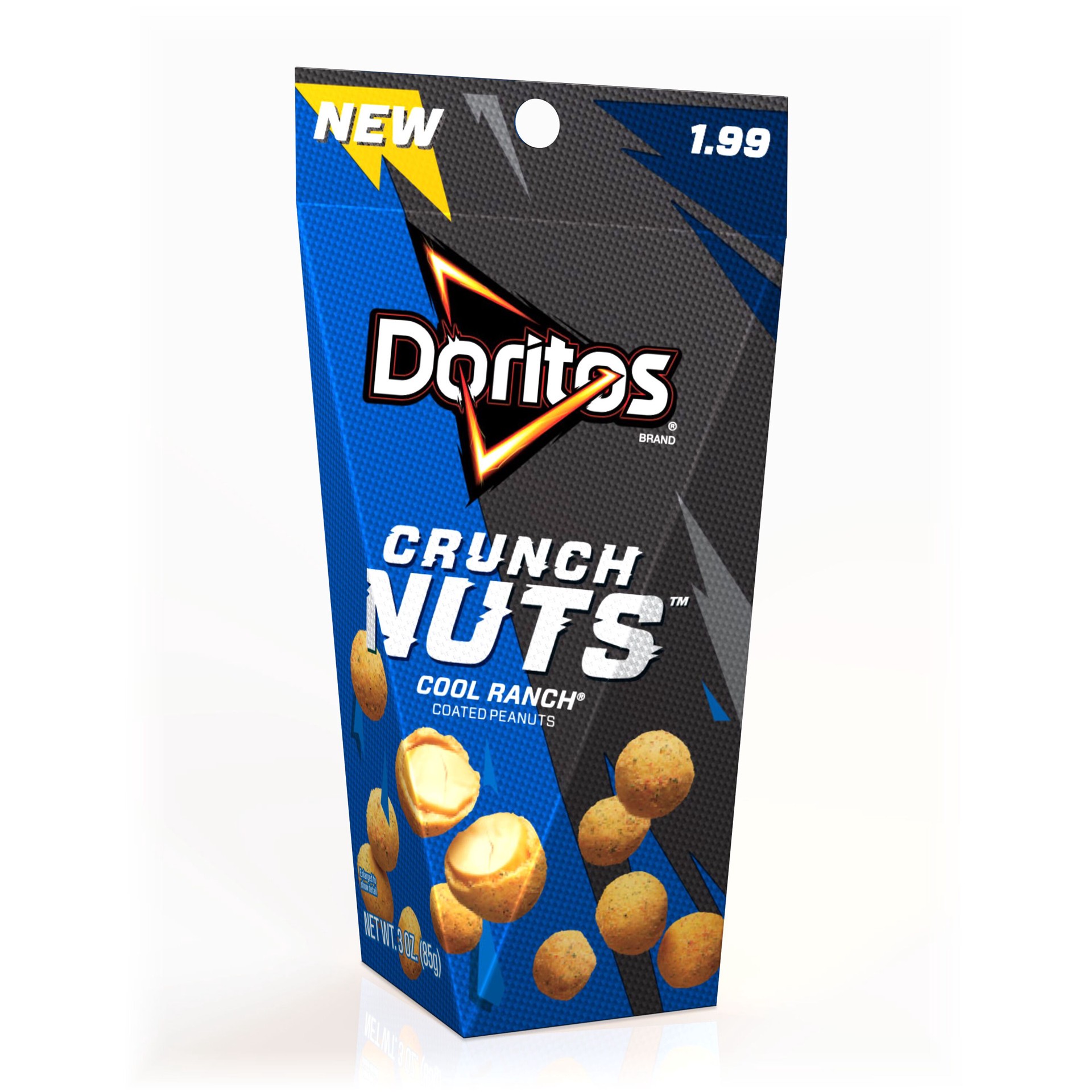 slide 1 of 7, Doritos Crunch Nuts Coated Peanuts Cool Ranch 3 Oz, 3 oz