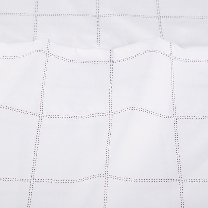 slide 2 of 4, Simply Essential Truly Soft Microfiber Twin Sheet Set - White Windowpane, 1 ct