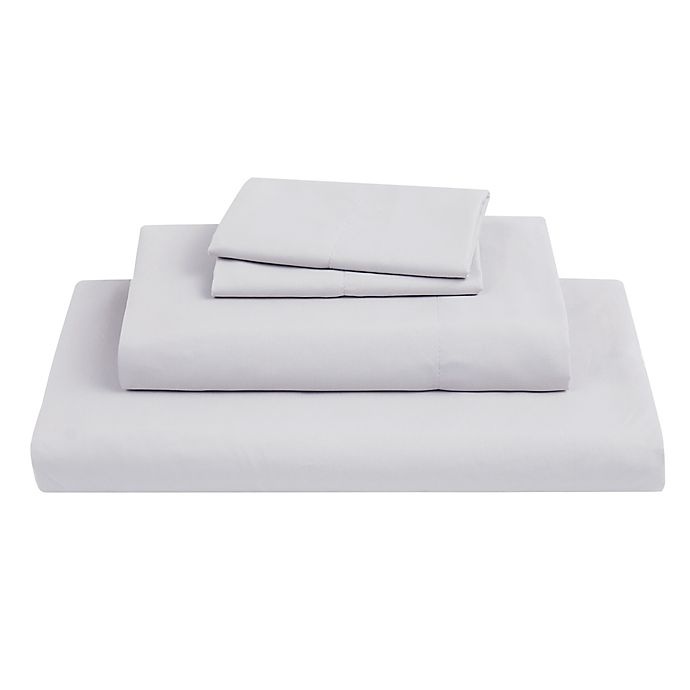 slide 4 of 5, Simply Essential Truly Soft Microfiber Queen Solid Sheet Set - Grey, 1 ct