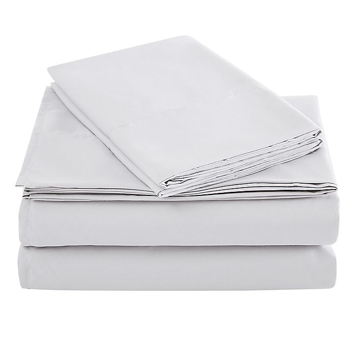 slide 4 of 5, Simply Essential Truly Soft Microfiber Full Solid Sheet Set - Grey, 1 ct