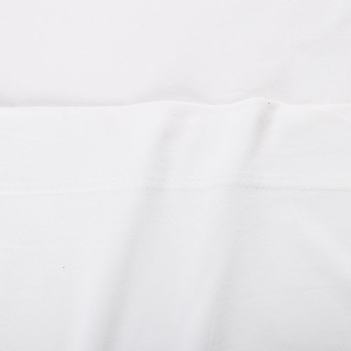 slide 3 of 4, Simply Essential Heathered Jersey Twin Sheet Set - White, 1 ct