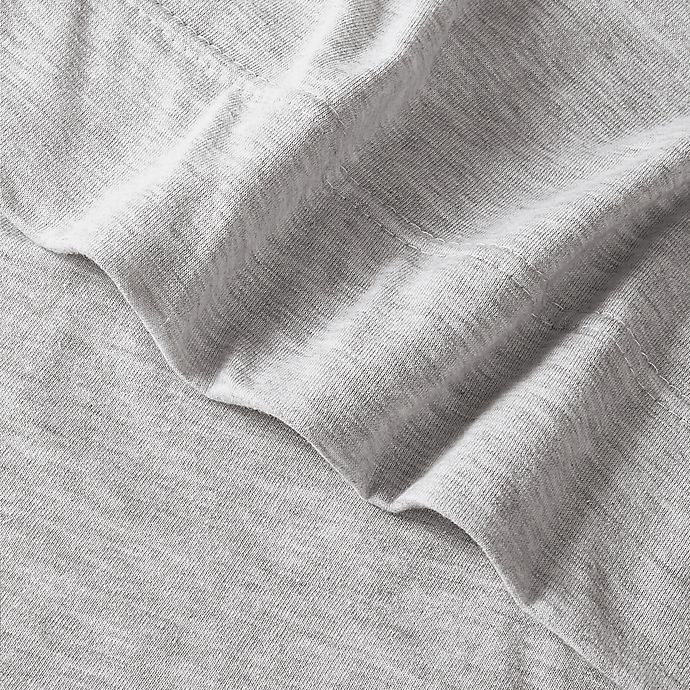 slide 3 of 4, Simply Essential Heathered Jersey Full Sheet Set - Light Grey, 1 ct