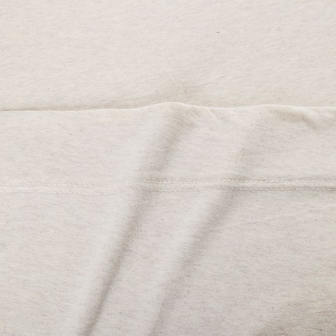 slide 4 of 4, Simply Essential Heathered Jersey Twin Sheet Set - Oatmeal, 1 ct