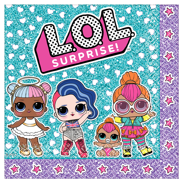 slide 1 of 1, L.O.L. Surprise! Lunch Napkin, 16 ct