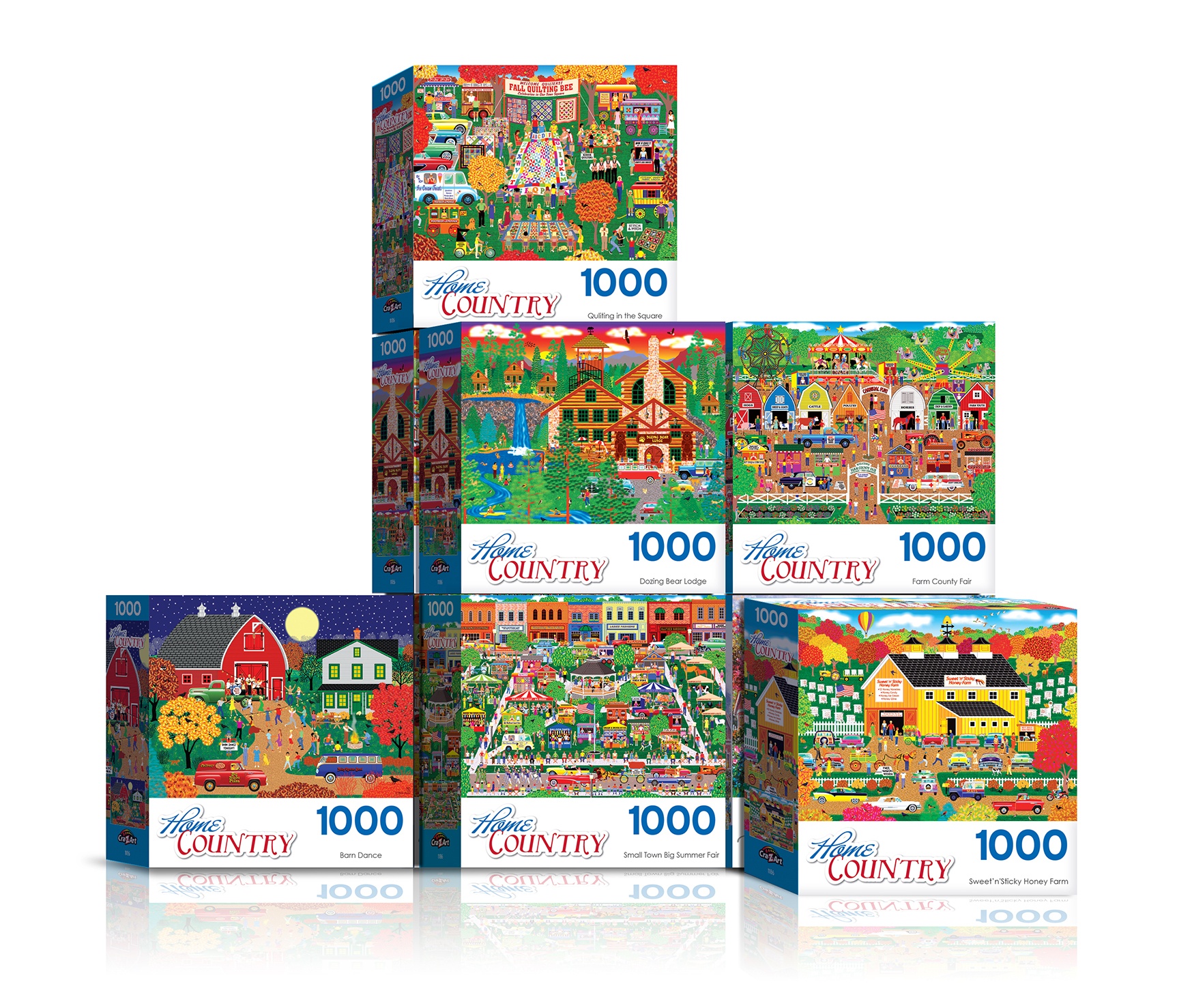 slide 2 of 3, Cra-Z-Art 1000 Piece Puzzle, Assorted Home Country Designs, 1 ct