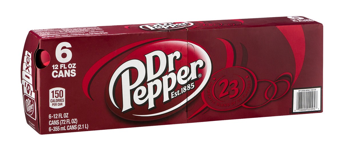 slide 7 of 9, Dr Pepper Soda - 6 ct, 6 ct