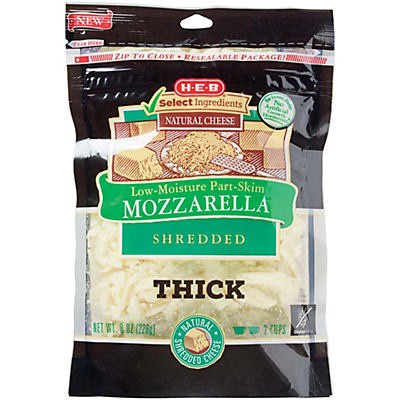 slide 1 of 1, H-B Select Ingredients Mozzarella Thick Cut Shreds - 8 oz, 8 oz