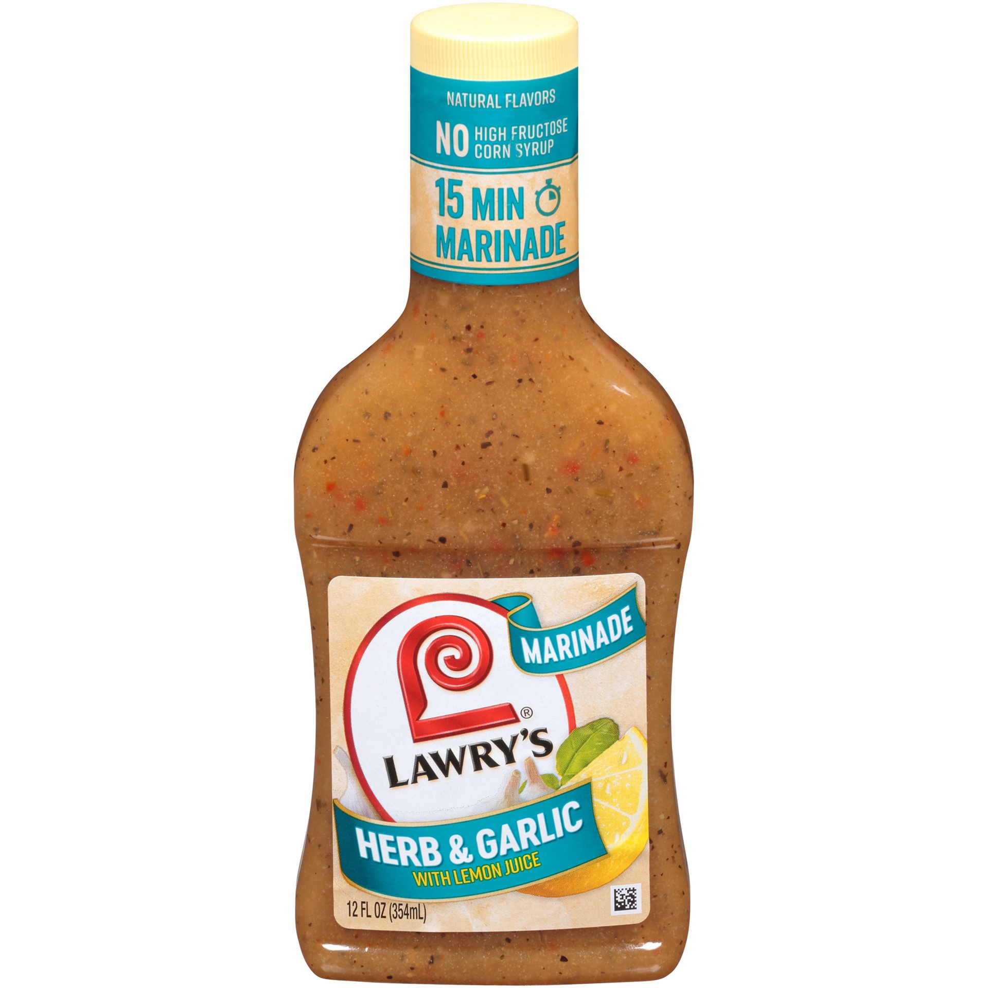 slide 1 of 8, Lawry's Marinade Herb & Garlic with Lemon, 12 fl oz