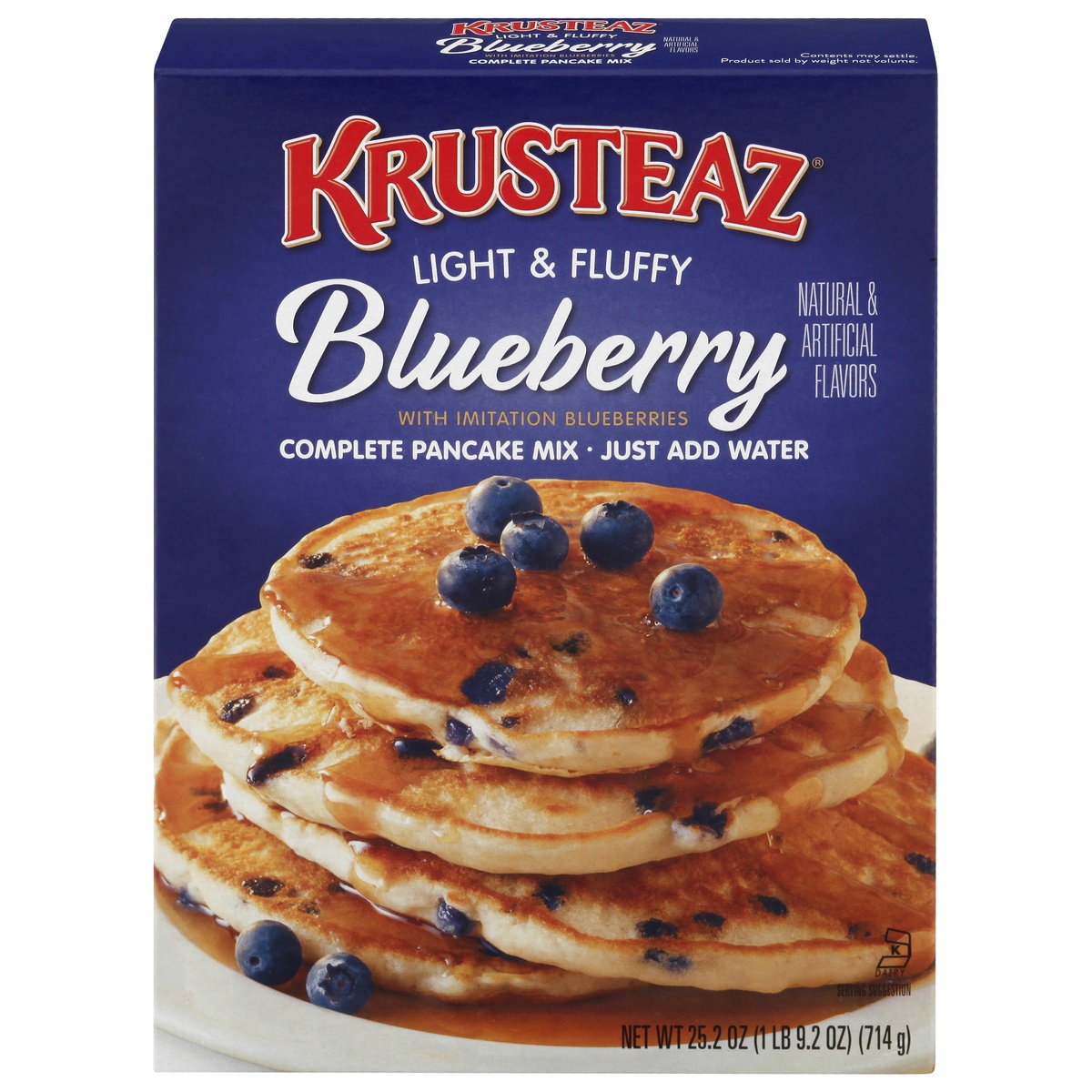 slide 1 of 1, Krusteaz Blueberry Pancake Mix, 25.2 oz