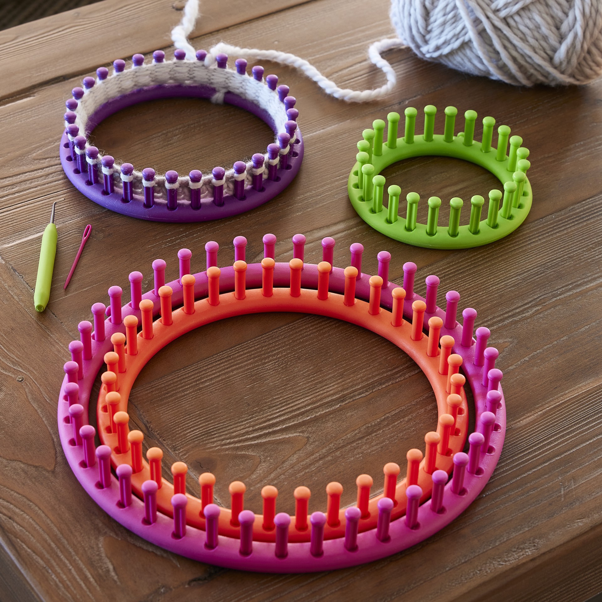 slide 3 of 3, Loops & Threads Knit Quick Knitting Loom Set, 1 ct