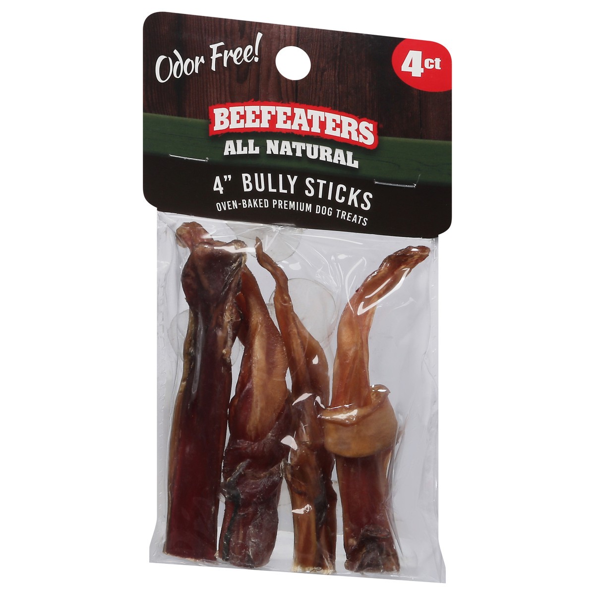 slide 2 of 15, Beefeaters 4 in Bully Sticks Premium Oven-Baked Dog Treats 4 ea, 4 ct