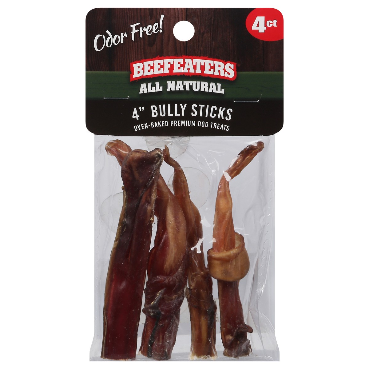 slide 9 of 15, Beefeaters 4 in Bully Sticks Premium Oven-Baked Dog Treats 4 ea, 4 ct