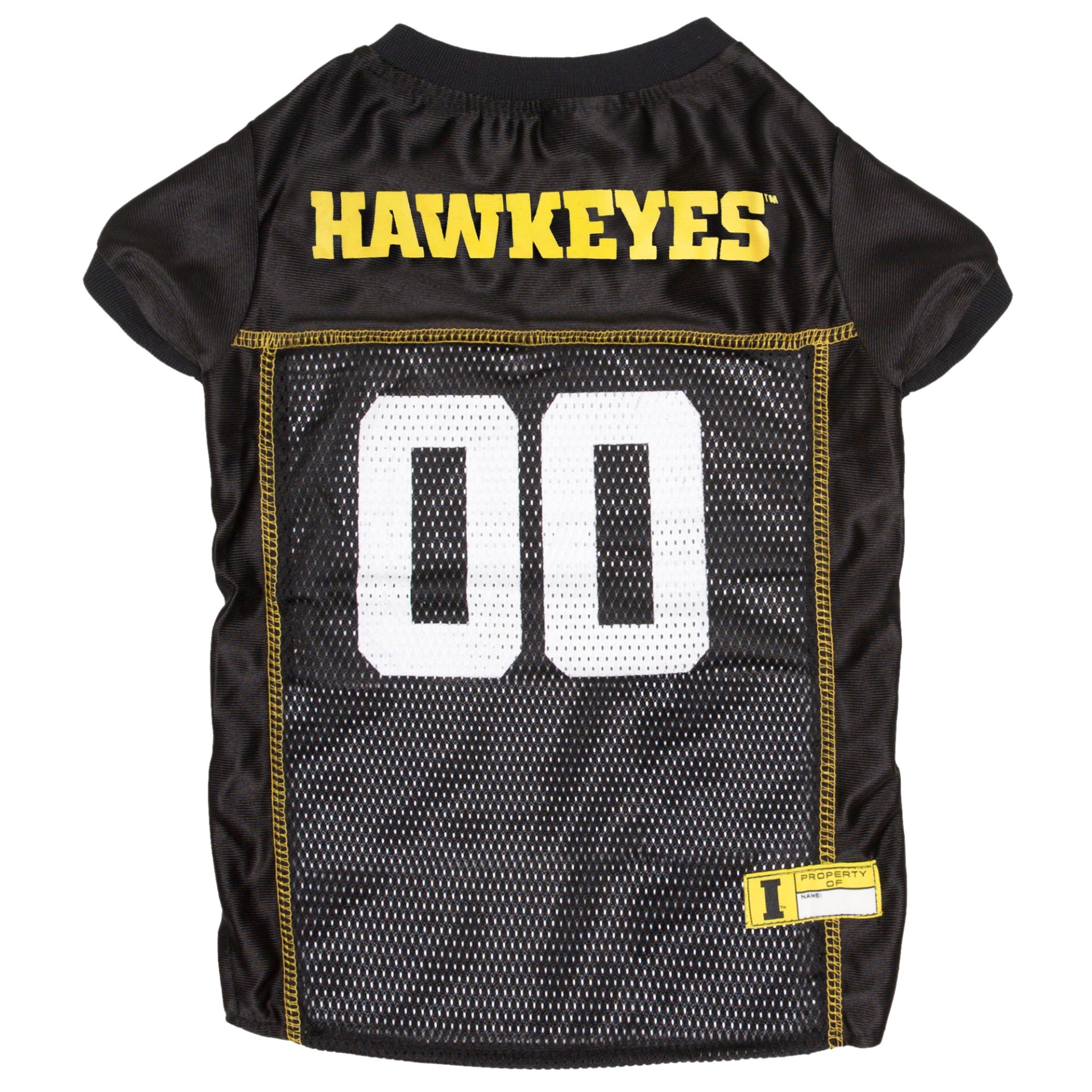 slide 1 of 1, Pets First Iowa Hawkeyes NCAA Mesh Jersey For Dogs, LG