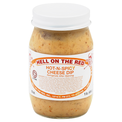 slide 1 of 1, Hell on the Red Cheese Dip, Hot-N-Spicy, 16 oz