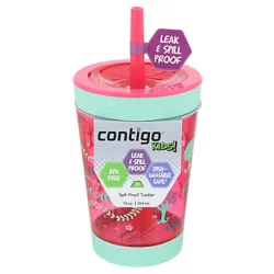 Contigo Kids 14oz Spill-Proof Tumbler with Straw Pink Adventure