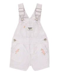 Oshkosh Baby Floral Striped Shortalls - Purple Purple 18M