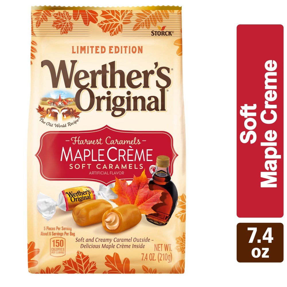 slide 2 of 2, Werther's Original Harvest Caramels Maple Crème Soft Caramels Candy, 7.4 oz