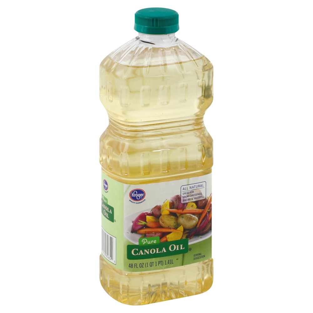 slide 1 of 3, Kroger Pure Canola Oil, 48 fl oz
