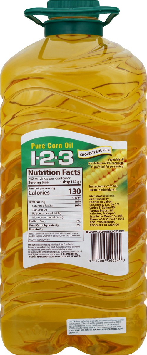 slide 8 of 13, 1-2-3 Pure Corn Oil 1 gl, 128 oz