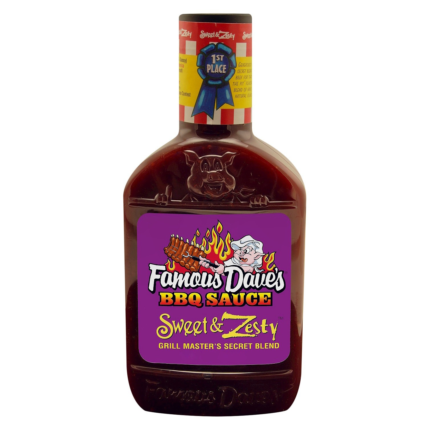 slide 1 of 4, Famous Dave's Sweet & Zesty BBQ Sauce, 